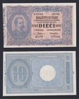 Italian banknote 10 lire Vittorio Emanuele III° 1923 P.-20h SDS/UNC (Periziata)
