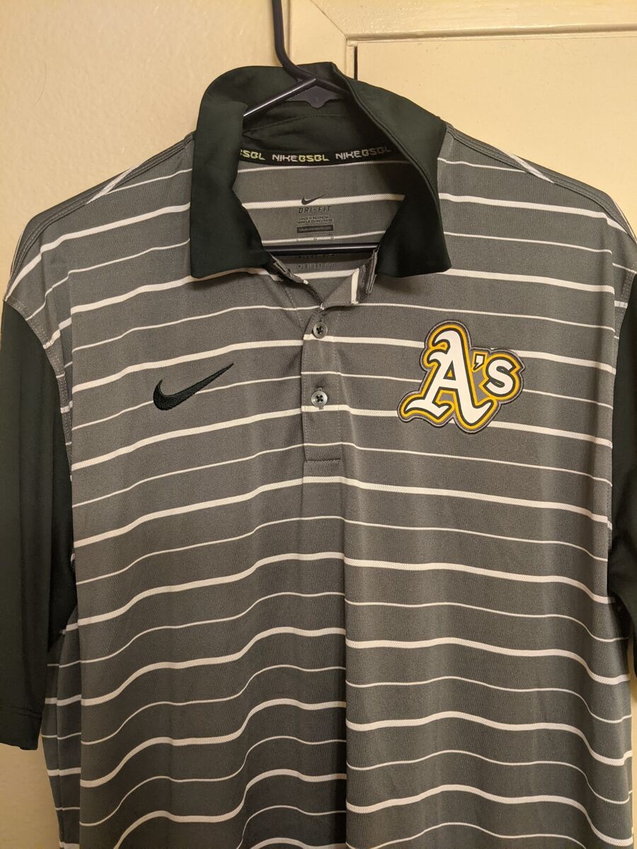 Nike DriFit MLB BSBL Oakland Athletics A's Gray Green Nike DriFit MLB BSBL Oakland Athletics A's Gray Green