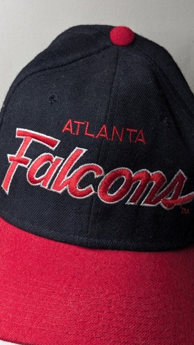 Vintage Atlanta Falcons Sports Specialties Script Cap Hat Fitted 7 3/8 Wool - Picture 2 of 10