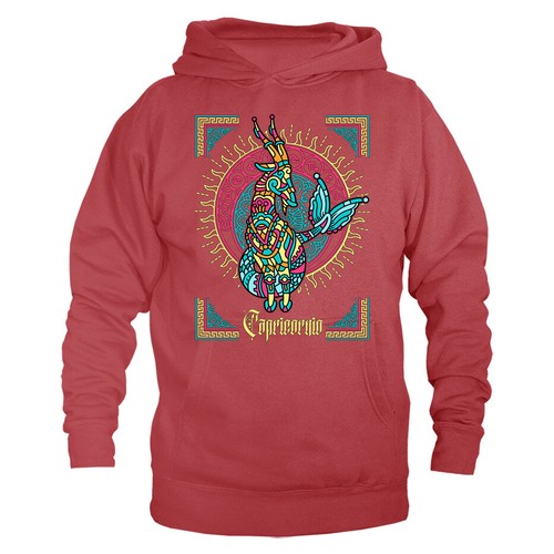 Sudadera con Capucha Gráfica Astrológica Horóscopo Signo del Zodiaco Capricornio - Imagen 9 de 10