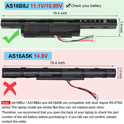 Akku AS16B5J AS16B8J Für Acer Aspire E15 E5-575 E5-575G F15 F5-573 F5-573G