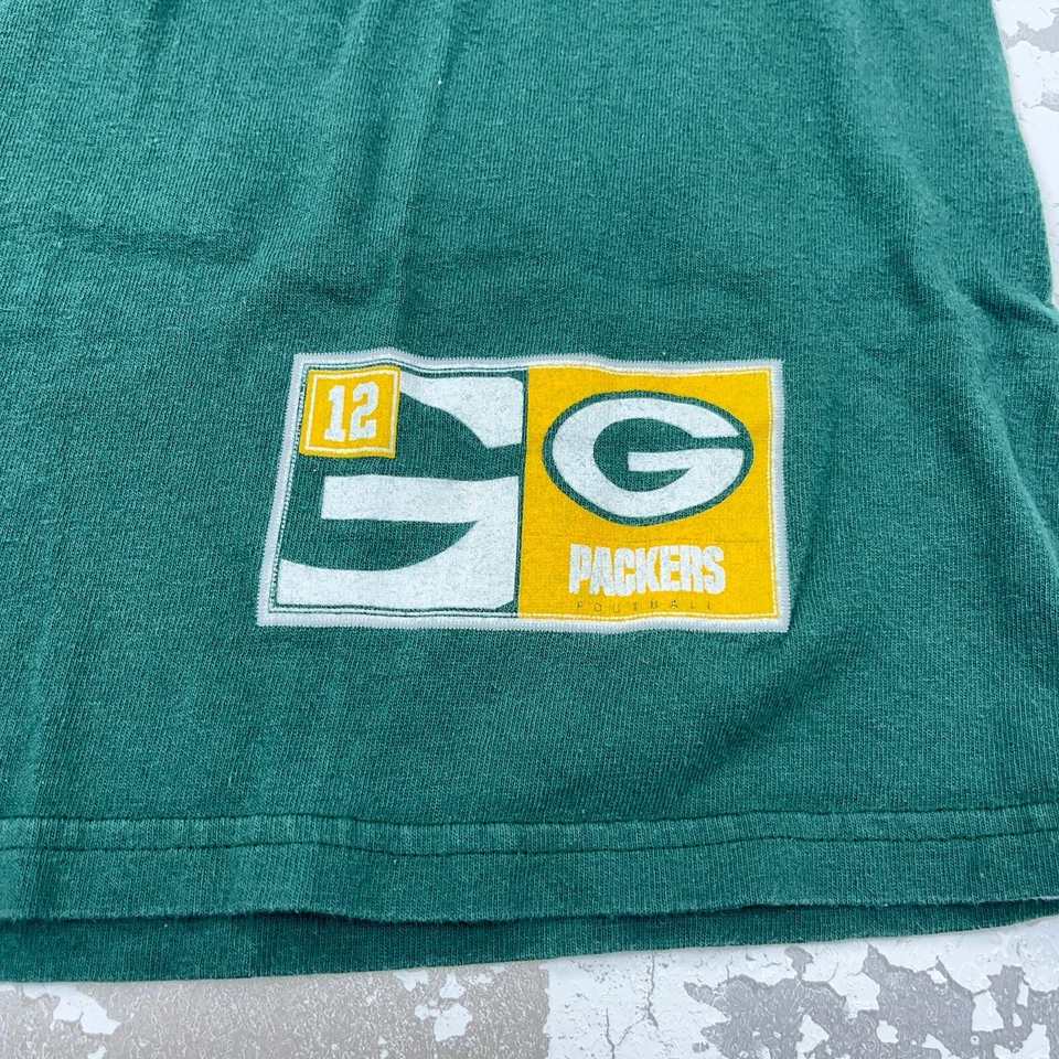 Camisa Green Bay Packers Hombre Grande Verde Aaron Rodgers Retro Jersey Camiseta Adulto Foto 3 de 4