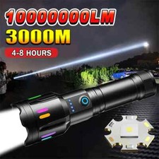 Linterna táctica LED recargable súper brillante lámpara antorcha portátil con zoom