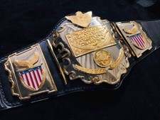 New AWA Championship Belt Heavyweight Wrestling Belt with 4mm metal plates