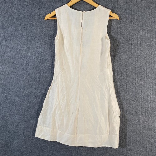 Kookai Dress Womens 40 AU 12 Off White A Line Mini Silk Formal Evening Cocktail - Picture 13 of 15