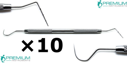 10× Dental Williams Explorer UNC 15/23 Color Coded Probe Double Ended ...