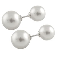 Fancy Sterling Silver Rhodium Plated T-shirt Earrings With Shell Pearls Esr-166 on sale Fancy Sterling Silver Rhodium Plated T-shirt Earrings With Shell Pearls Esr-166 on sale