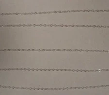 Four feet .925 Solid Sterling Silver Fine Delicate Cable Chain 1mm 4 ft Length