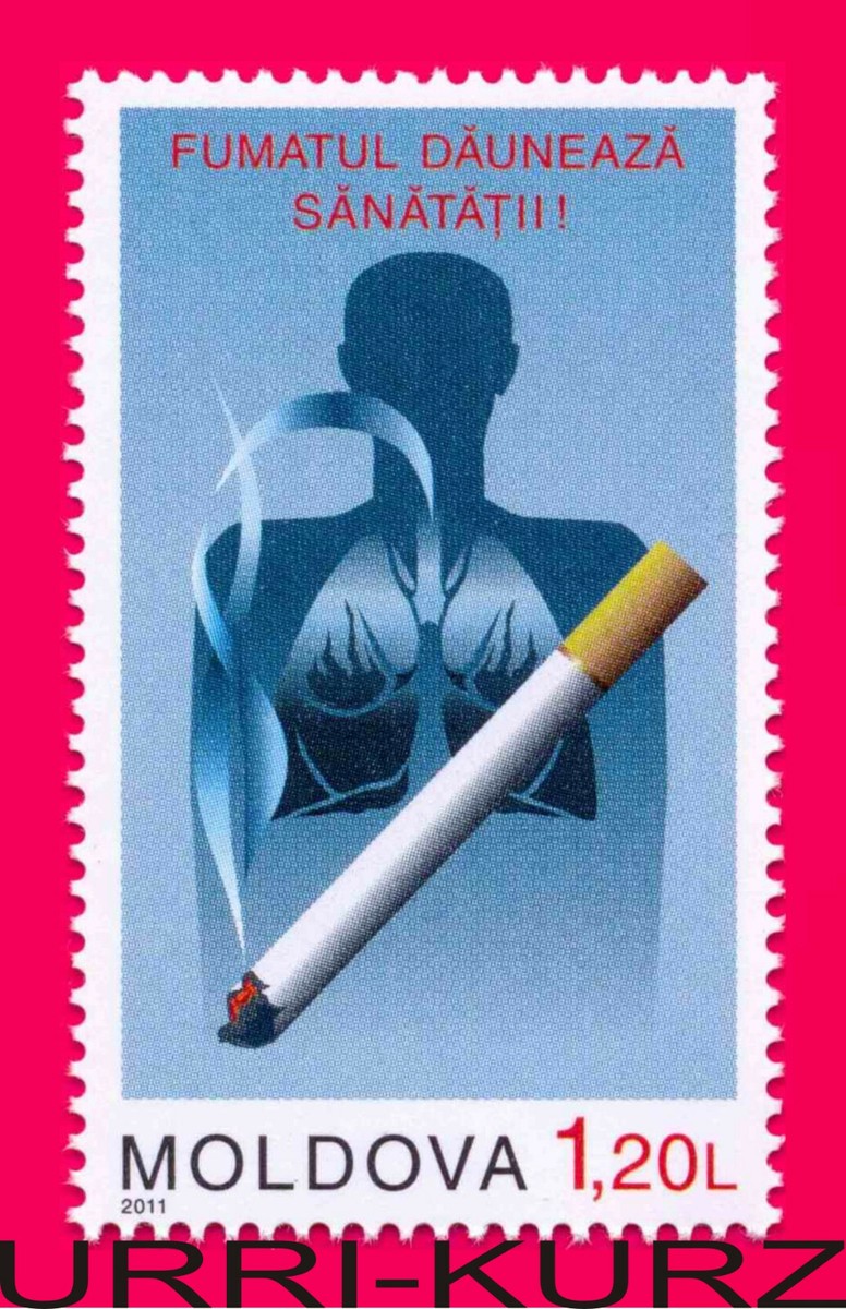moldova tobacco MOLDOVA 2011 Medicine Health Struggle Against Cigarets Smoking 1v Sc727  Mi768 MN