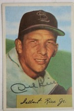 Del Rice St Louis Cardinals (d.1983) Autograph 1954 Bowman #30 Signed RARE Card 