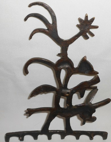 MCM 1950s Walter Bosse - Hertha Baller BREMAN TOWN MUSICIANS Brass Key Holder - Picture 2 of 3