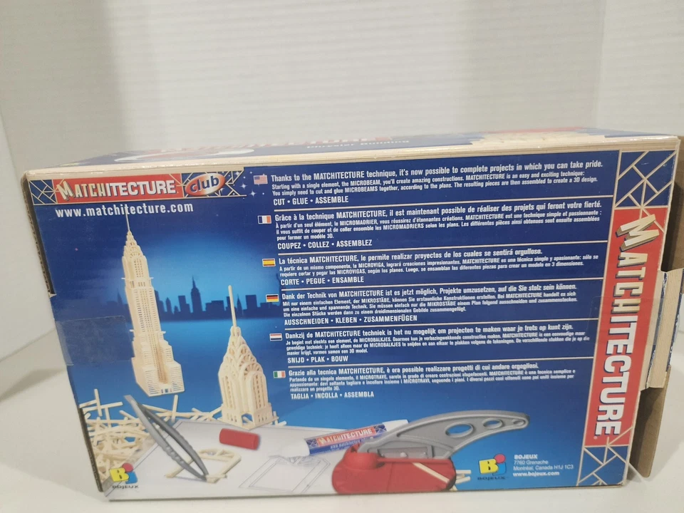 New Open Box - Matchitecture Chrysler Building Matchstick Kit 6648 - Image 3 of 4