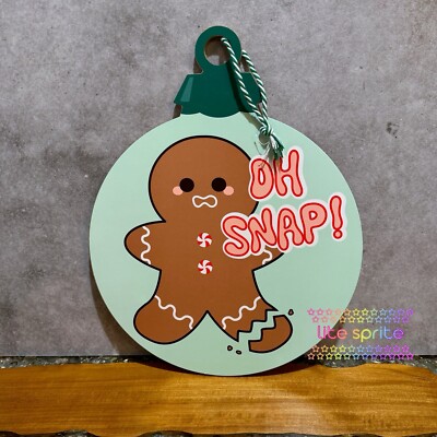 Target Bullseye's Playground Christmas 2024 Gingerbread Oh Snap! Hanging Sign