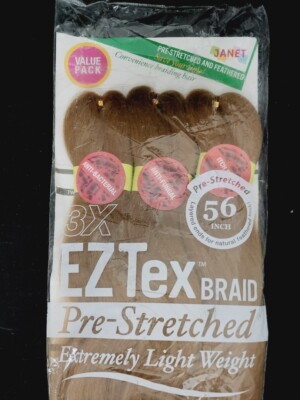 Janet Collection Ez Tex Pre Stretched Braid 56 inches (3PCS