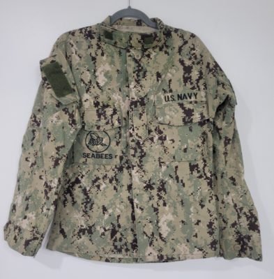 US NAVY SEABEES NWU TYPE III WORK UNIFORM BLOUSE JACKET SHIRT