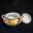 Vintage Nippon Covered Sugar Bowl Yellow Roses  6" X 3 1/4" — photo 6