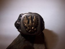 Patriotischer-Wappen-Ring-900-Silber-Adler-Schlange-L&ouml;we-MB-Punze.