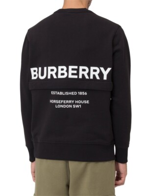 【関税&送料込み】Burberry Sweaters NEW Burberry Acklow Horseferry Print Zip Pocket Black