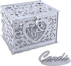 Ywlake Wedding Money Box Holder with Sign, Large Rustic Wood Wooden DIY Envelop