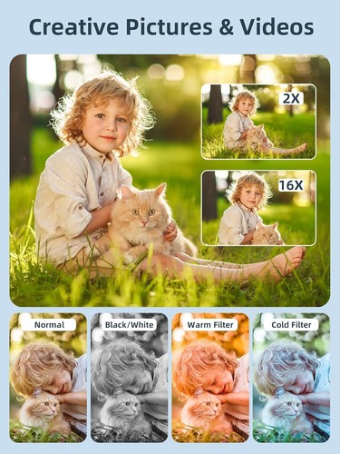 Digital Camera, FHD 1080P Kids Camera 44MP Point and Shoot Digital Camera - Picture 3 of 11