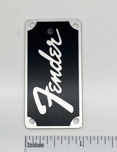 Fender Transitional Logo for Amp or Case Badge Custom Made Silver Aluminum - Afbeelding 5 van 7