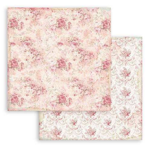 Stamperia - MAXI FONDOS DE PERFUME ROSA - 12"" X 12"" - Doble cara - 10 hojas - Imagen 6 de 12