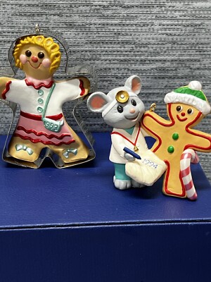 Hallmark Keepsake Ornaments Clever Cookie & Caring Doctor Two Pack Gingerbread