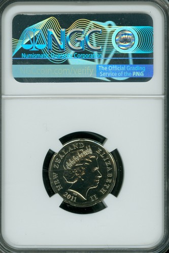 2011 NEW ZEALAND 20 CENTS NGC MS69 MAC FINEST GRADE SPOTLESS 2,000 MINTED . - Picture 2 of 2