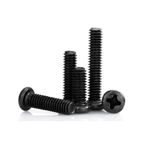 M3 M4 M5 Black Carbon Steel Cross Phillips Pan Head Machine Screw Bolts - Picture 5 of 5