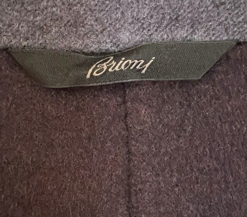 BRIONI Men’s Giacca Soft Jacket Size XL Handmade Gray Wool Silk Cashmere Italy - Picture 11 of 17