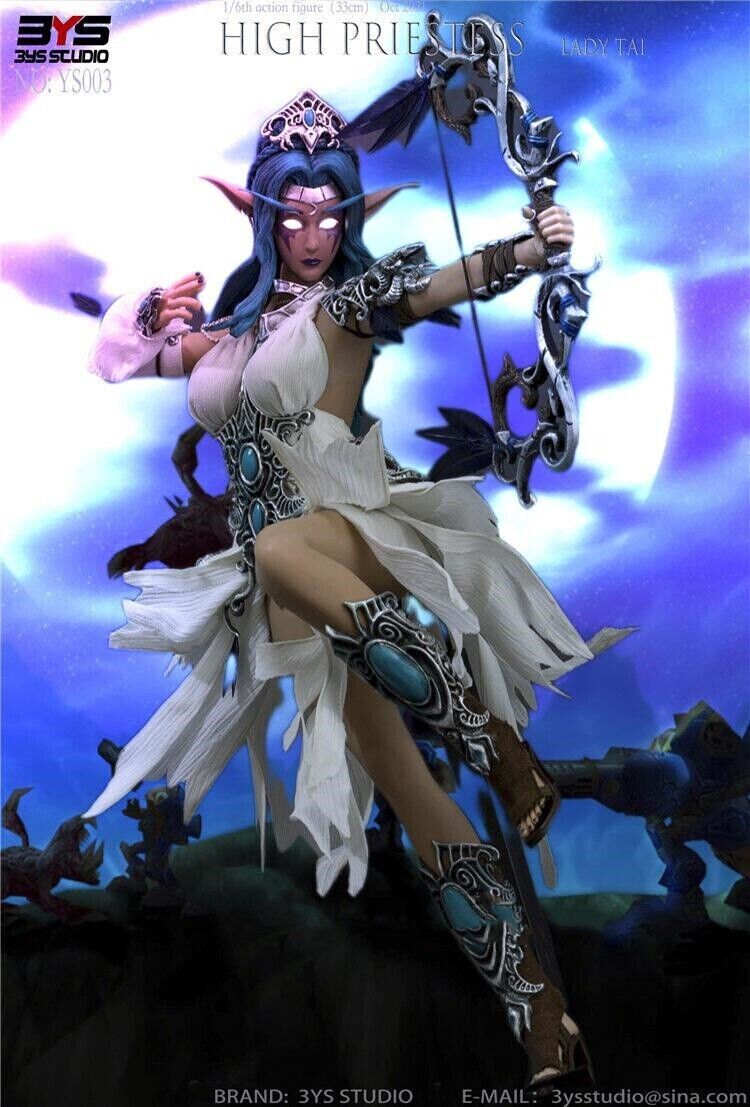 Action Figures 3YS WOW Tyrande Whisperwind 1/6 LED Model Collection INSTOCK 12''