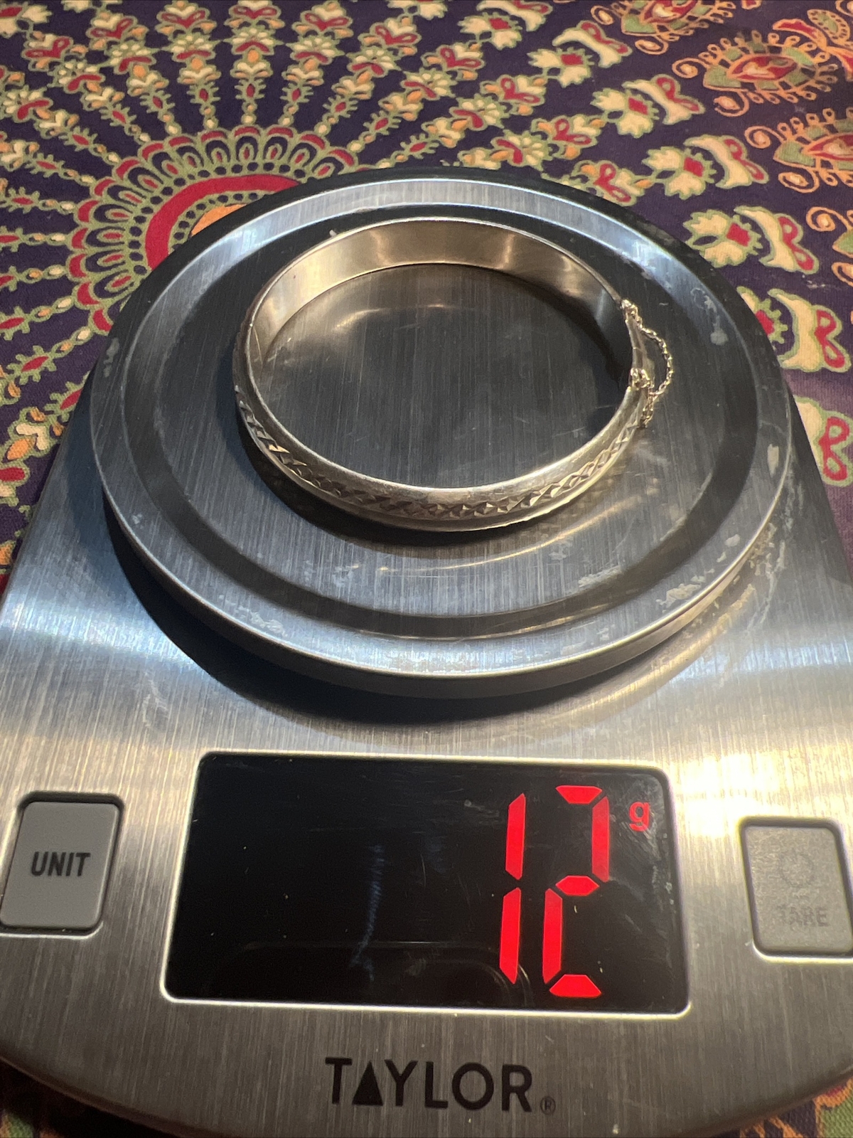 925 sterling silver geometric pattern bracelet - image 9