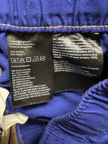 H&M Blue 100% Cotton Jogger Pants Size 4T - Picture 4 of 5