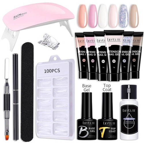 Set Gel Unghie 6W Lampada LED Set Completo Manicure Vernis Semi Permanente Prolunga Rapida - Foto 29 di 95