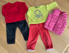 5 tgl. Marken Set: 1 Weste, 2 Pullover, 2 Hosen, Mädchen, Gr. 80-86