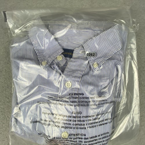 Ralph Lauren Shirt Mens M Blue White Hickory University Striped Button Down Prep - Picture 8 of 8