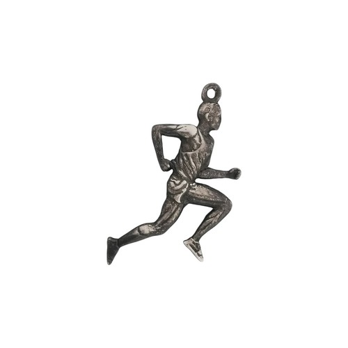 Running Pendant for Men – 925 Silver with Gold Plating Sports Jewelry Gift Charm - Picture 10 of 13