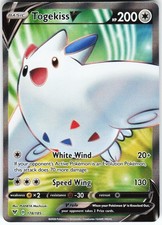 Togekiss V (Full Art) 178/185 Pokemon SWSH04: Vivid Voltage Holo Ultra Rare NM