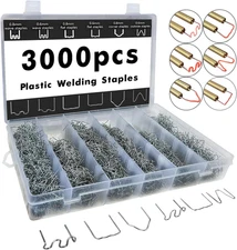 Plastic Welding Staples 3000 Pcs,6 Types Hot Staples for Decoration,Auto Repair,