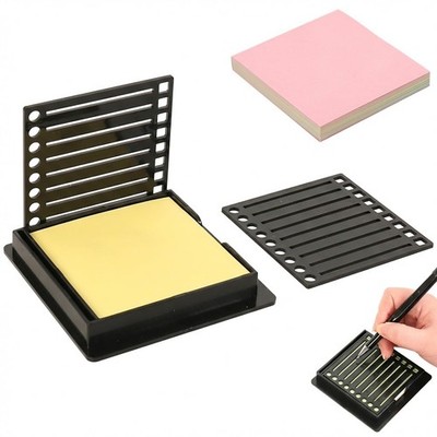 Sticky Note Holder for 3x3 Post It Notes with Stencil and Line Box Drawing Te...