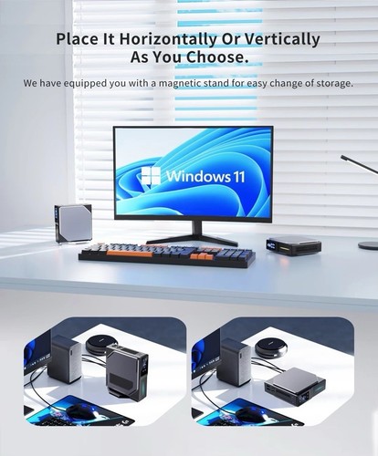 S1 MINI PC INTEL N150 16GB MEMORY / 256GB NVME SSD WITH VISUALIZATION SCREEN - Picture 10 of 11