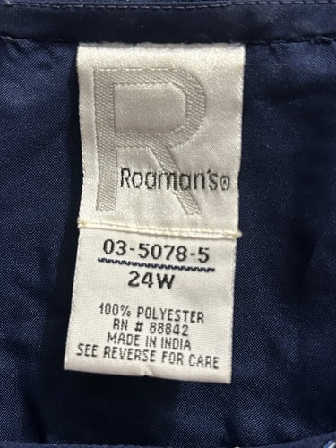 Roamans 24W Pailletten Top dunkelblau Wasserfallausschnitt Abendmode - Bild 3 von 3