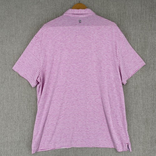 Polo uomo IZOD Golf elasticizzata XXL rosa a righe manica corta - Foto 8 di 12