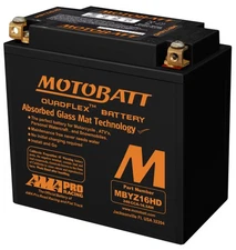 MotoBatt AGM Battery Replaces OEM YTX14BS GYZ16H 260CCA 16.5Ah