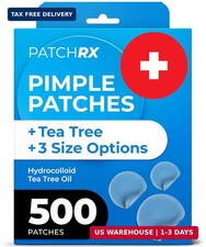 PatchRx Pimple Patches for Face 500 Patches , Hydrocolloid Acne Patches with Te