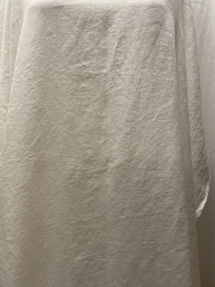 100% Pure Irish Linen Heavy Weight White Color 2.75 Yards Long  56" Wide - Image 2 of 4