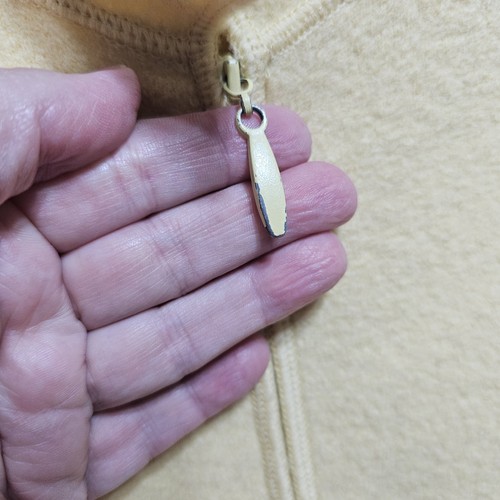 Vintage Eileen Fisher Damen gelb gekochte Wolle durchgehender Reißverschluss Jacke Taschen Größe S - Bild 7 von 8