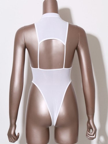 Women Lingerie Halloween Leotard Thong Bodysuit Sleepwear Playsuit Glossy Teddy - Picture 51 of 76