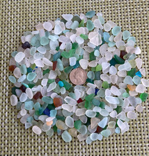 10 ounces of Genuine Pieces of Smooth and Rounded Surf Tumbled Sea Glass Pebbles