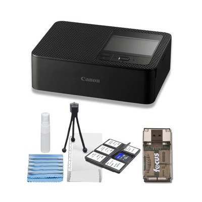 Canon Selphy CP1500 Wireless Photo Printer Card Reader Bundle FUN (Black)